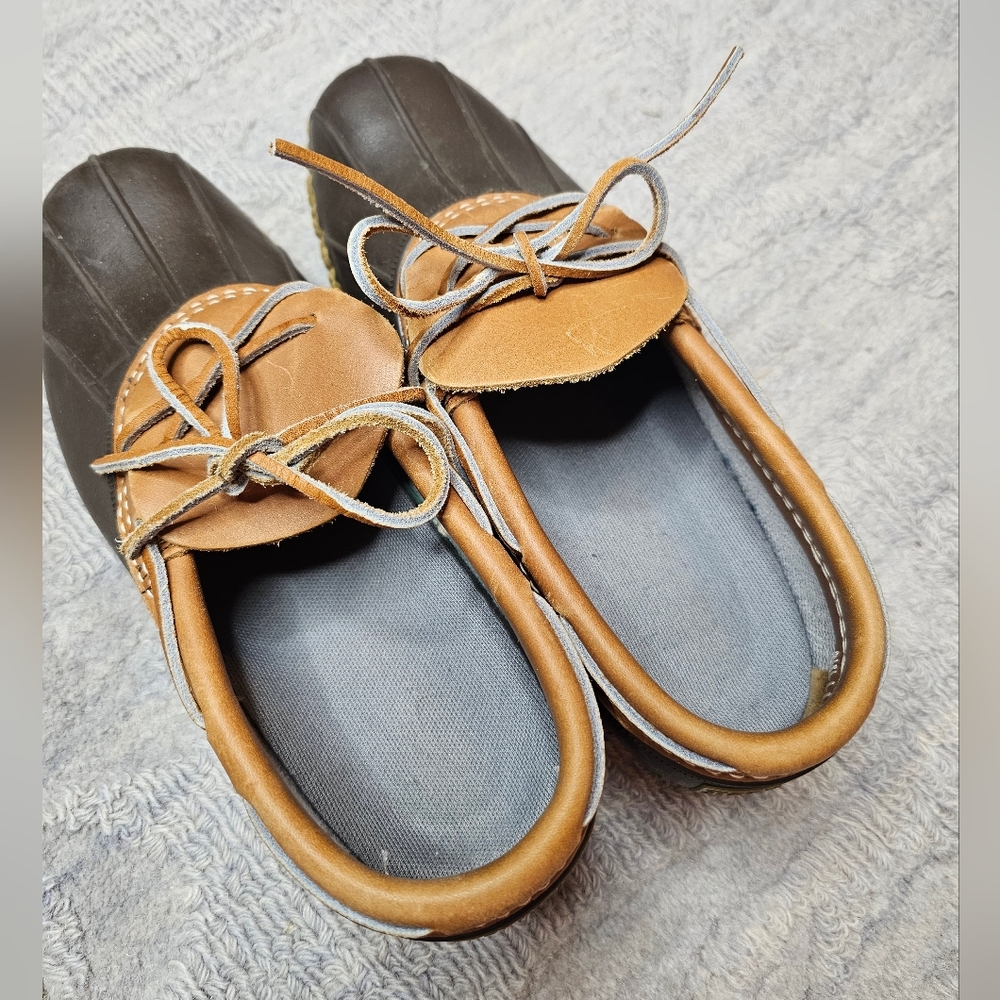 L.L.Bean Leather Rubber Mocs - Picture 7 of 15